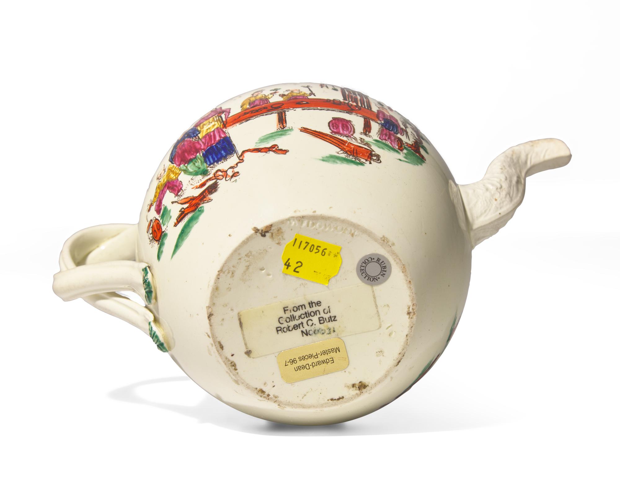 A Wedgwood Queen's Ware Chinoiserie Teapot