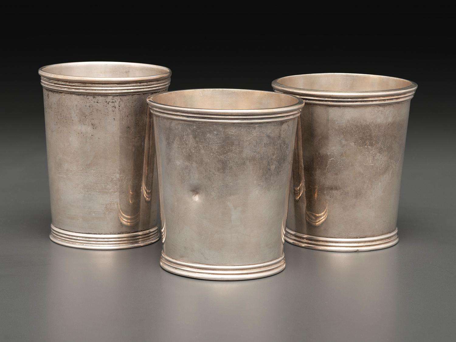Three Silver Julep Cups