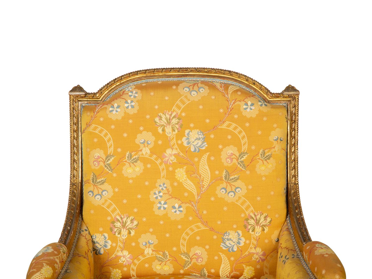 A Louis XVI Giltwood Six-Piece Salon Suite
