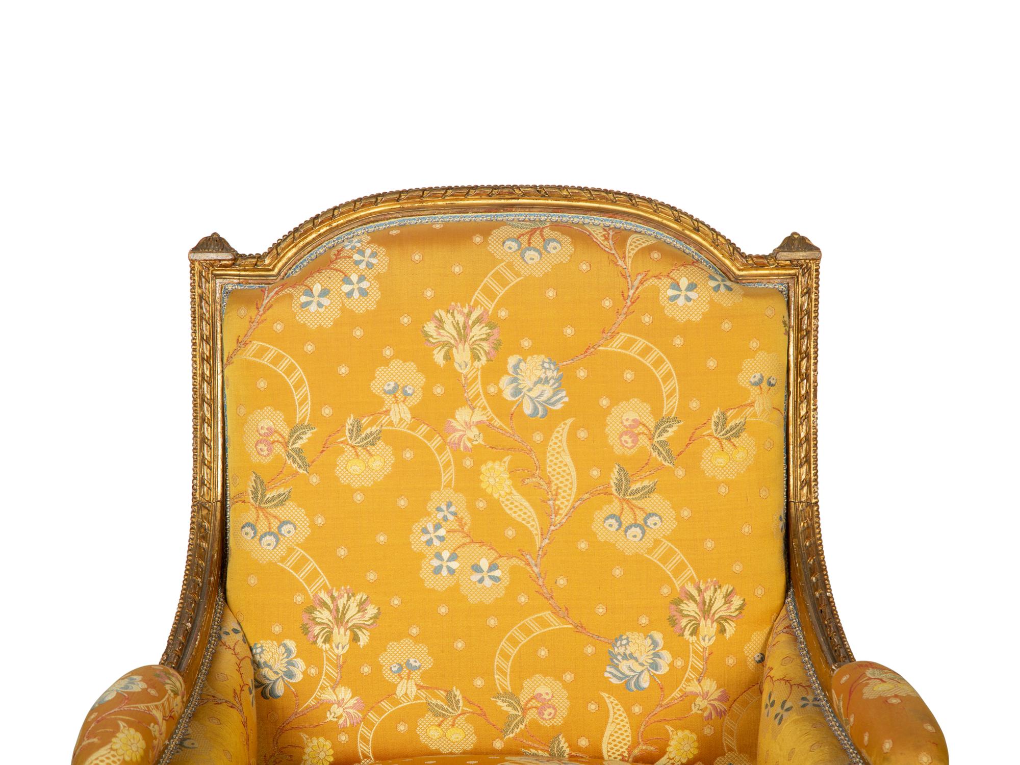 A Louis XVI Giltwood Six-Piece Salon Suite