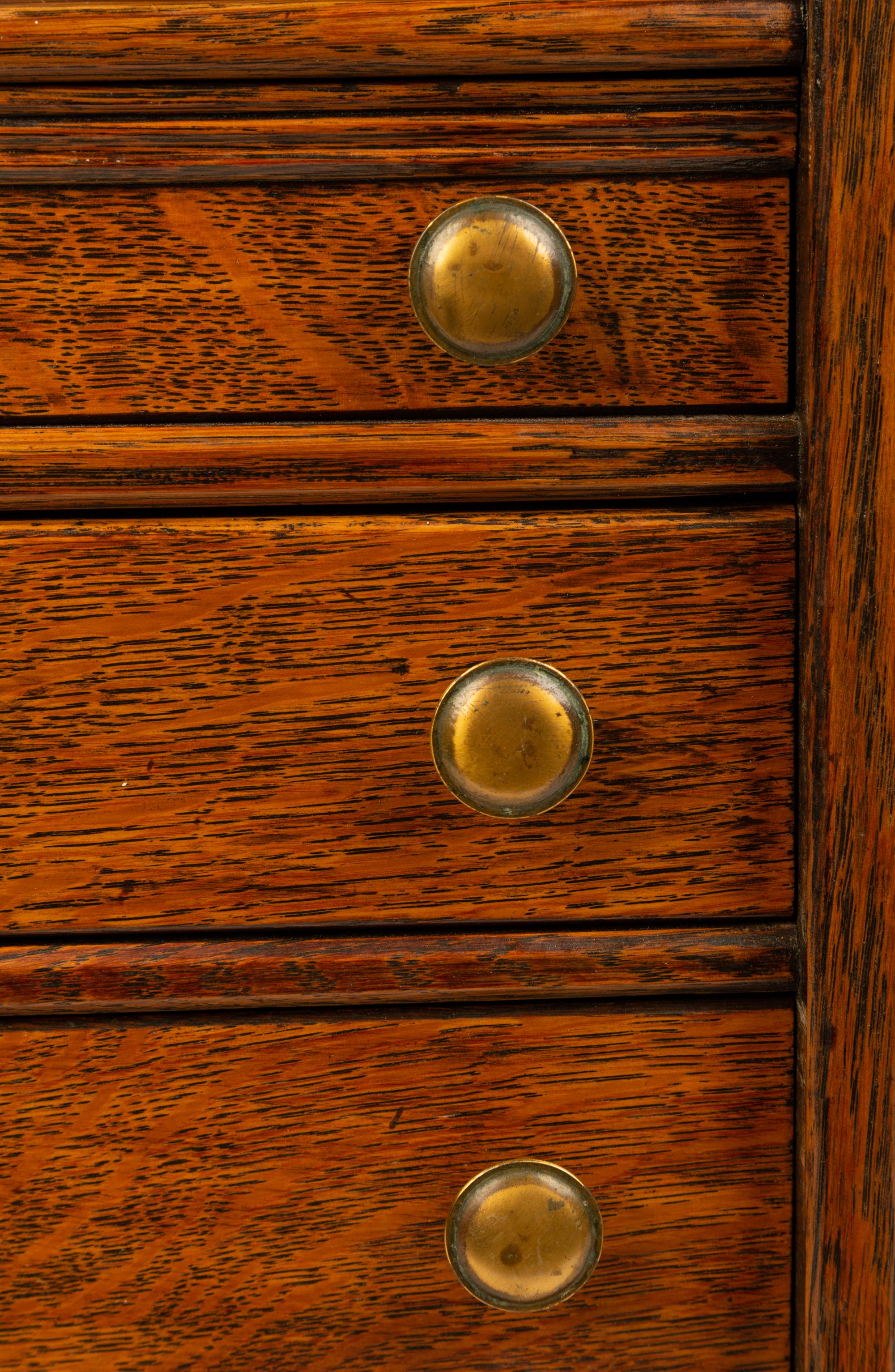 An American Oak Salesman Sample Step- Back Cupboard — 19TH/20TH CENTURY