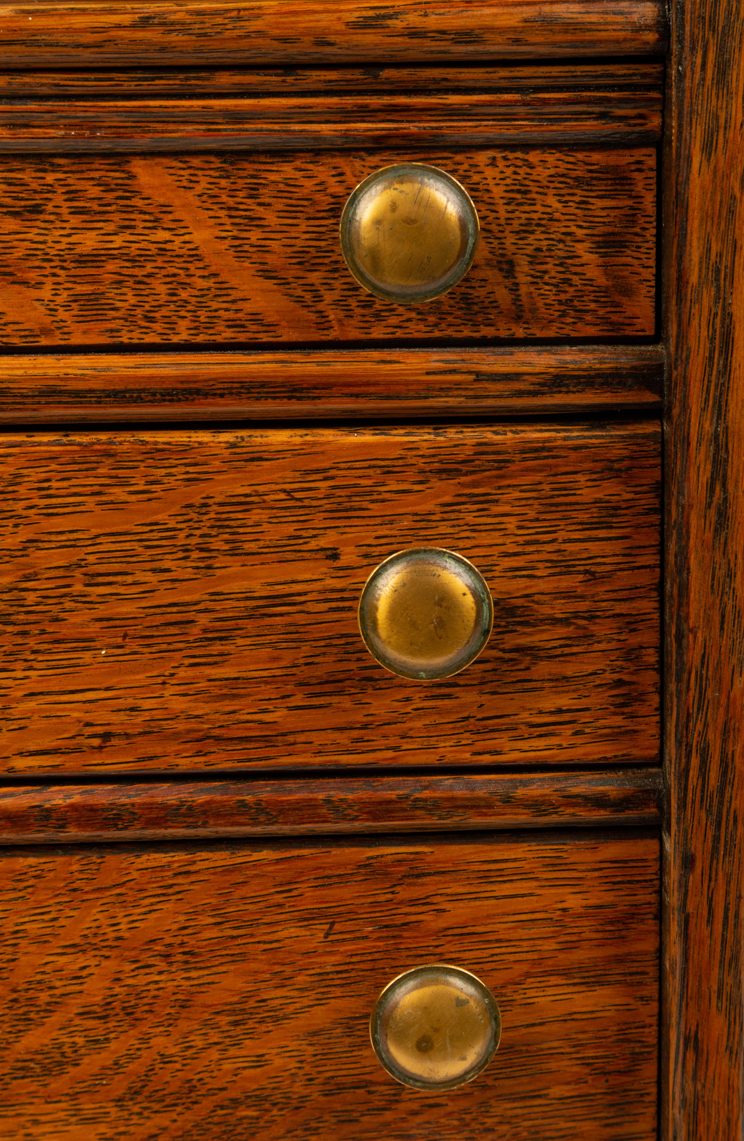 An American Oak Salesman Sample Step- Back Cupboard — 19TH/20TH CENTURY