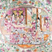 Three Chinese Export Porcelain Punch Bowls
