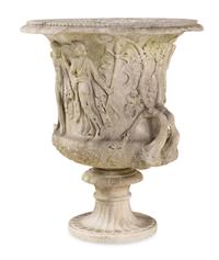 A Continental Marble Campagna Urn