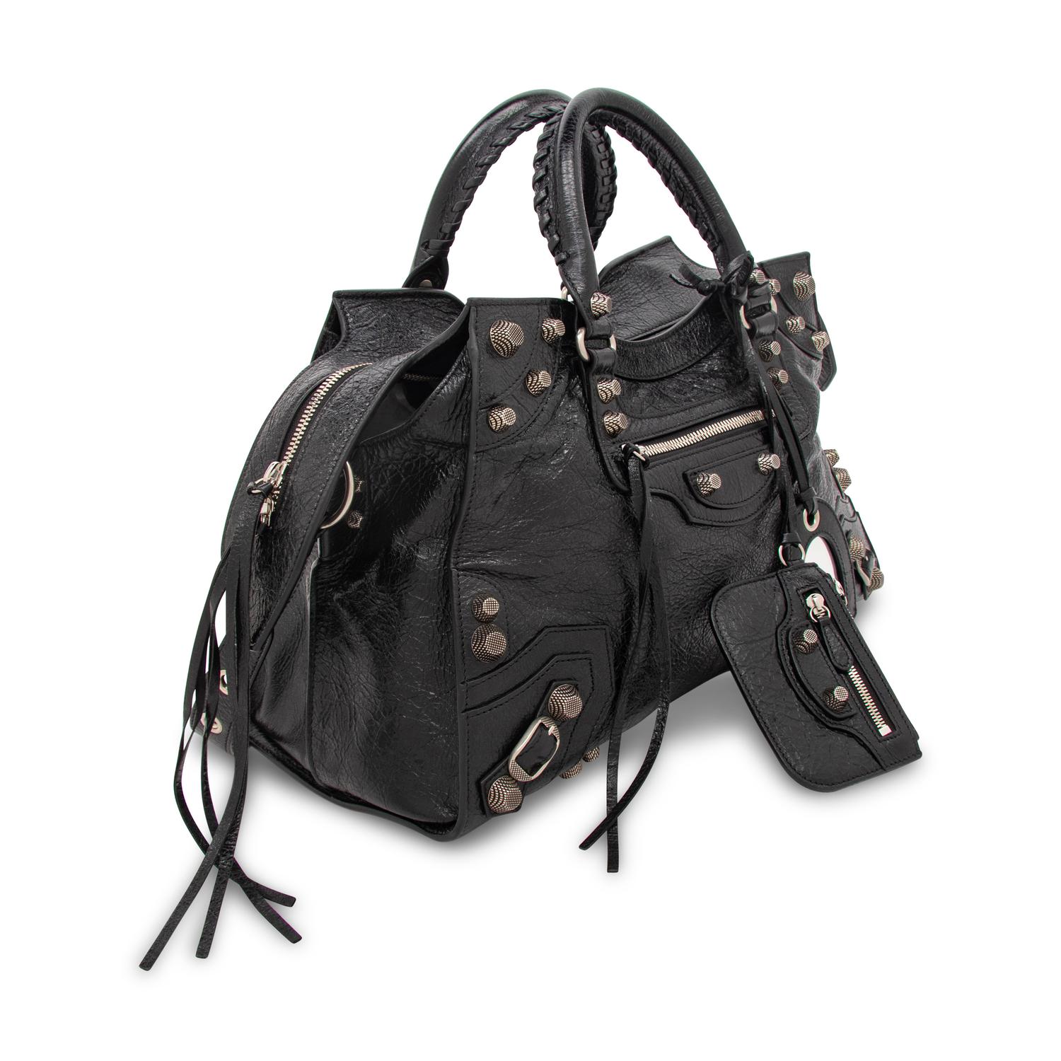 BALENCIAGA, BLACK NEO CAGOLE CITY BAG