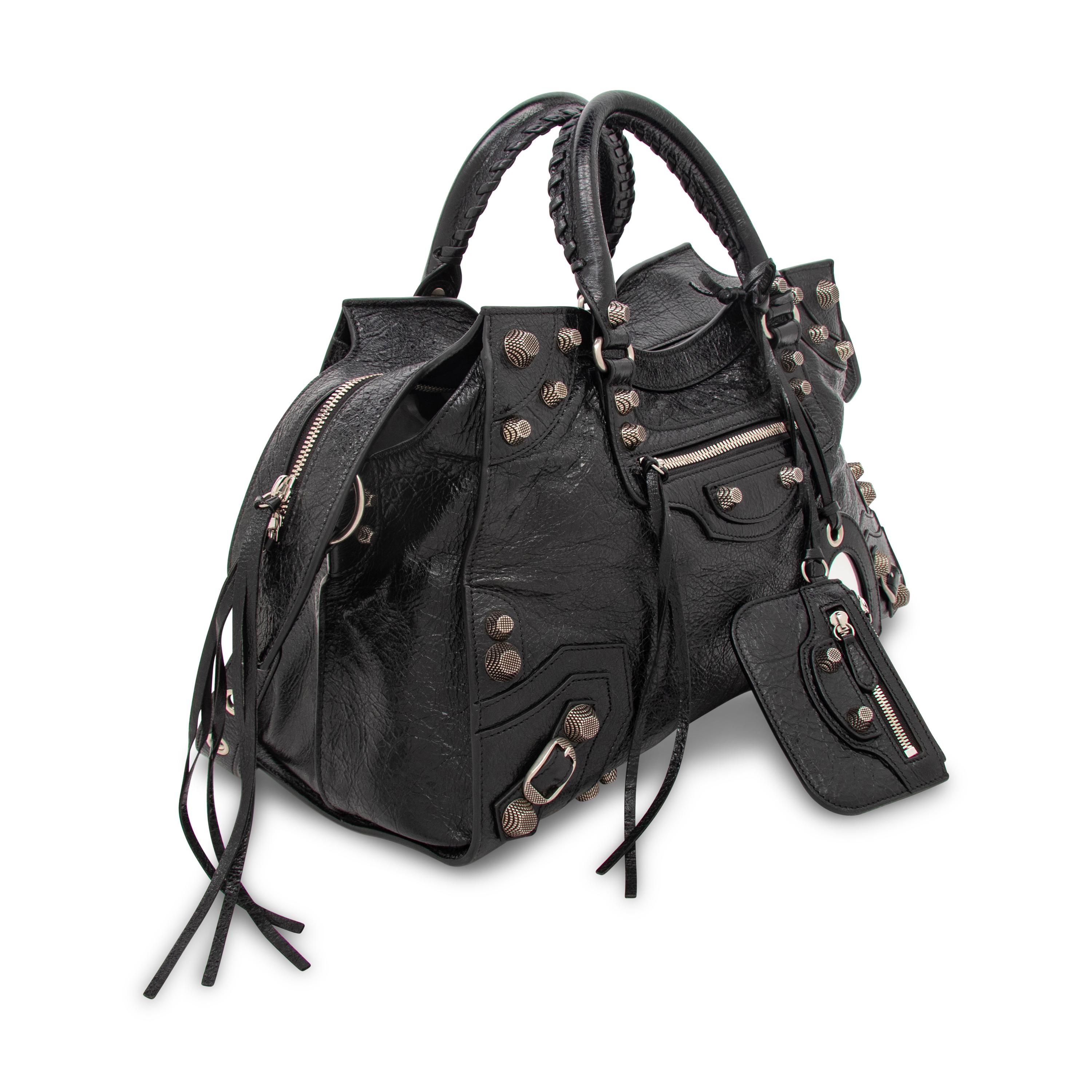 BALENCIAGA, BLACK NEO CAGOLE CITY BAG