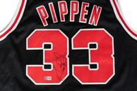 A Scottie Pippen Signed Autograph Chicago Bulls Nike Basketball Jersey (Beckett Authentication Services BAS Certified),