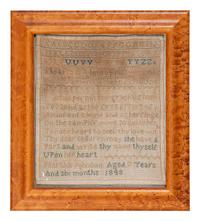 Six Needlework Embroidered Schoolgirl's Samplers