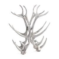 A Pewter Antler-Form Wine Bottle Rack