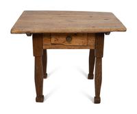 A French Provincial Oak Farm Table with one Apron Drawer