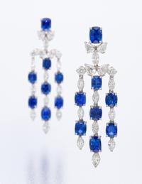 Oscar Heyman & Brothers, Sapphire and Diamond Earclips