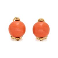 YELLOW GOLD AND CORAL BEAD SUITE