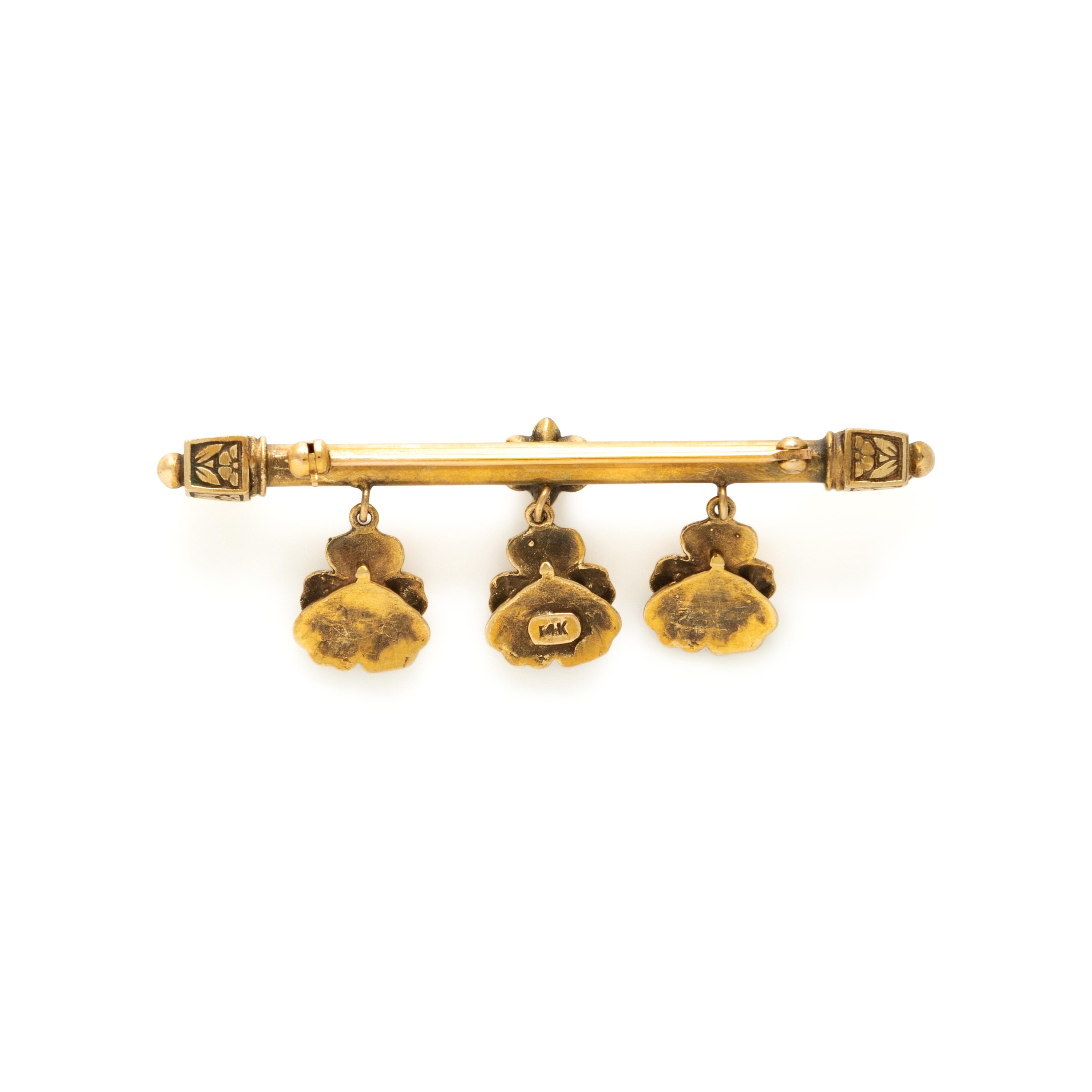Collection of Mutigem and Yellow Gold Brooches