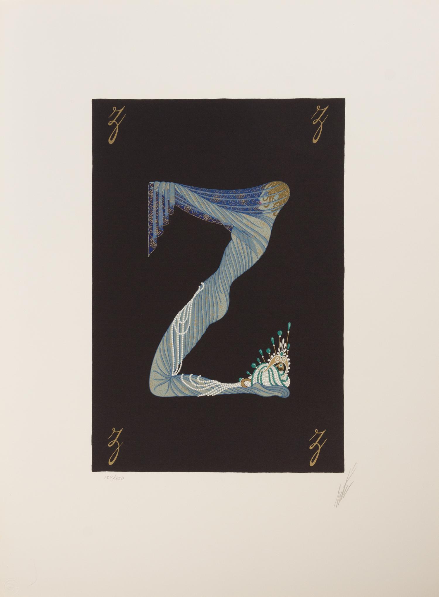 Erte (Romain de Tirtoff), (French, 1892-1990), a complete Alphabet Suite, 1976 comprising 26 individual letters and one title page, 27