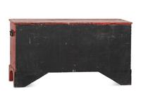 A Federal Red-Painted Poplar Blanket Chest