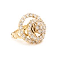 YELLOW GOLD AND DIAMOND KINETIC RING