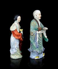 Two Famille Rose Porcelain Figures