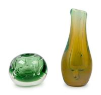 Two Paperweight Vases