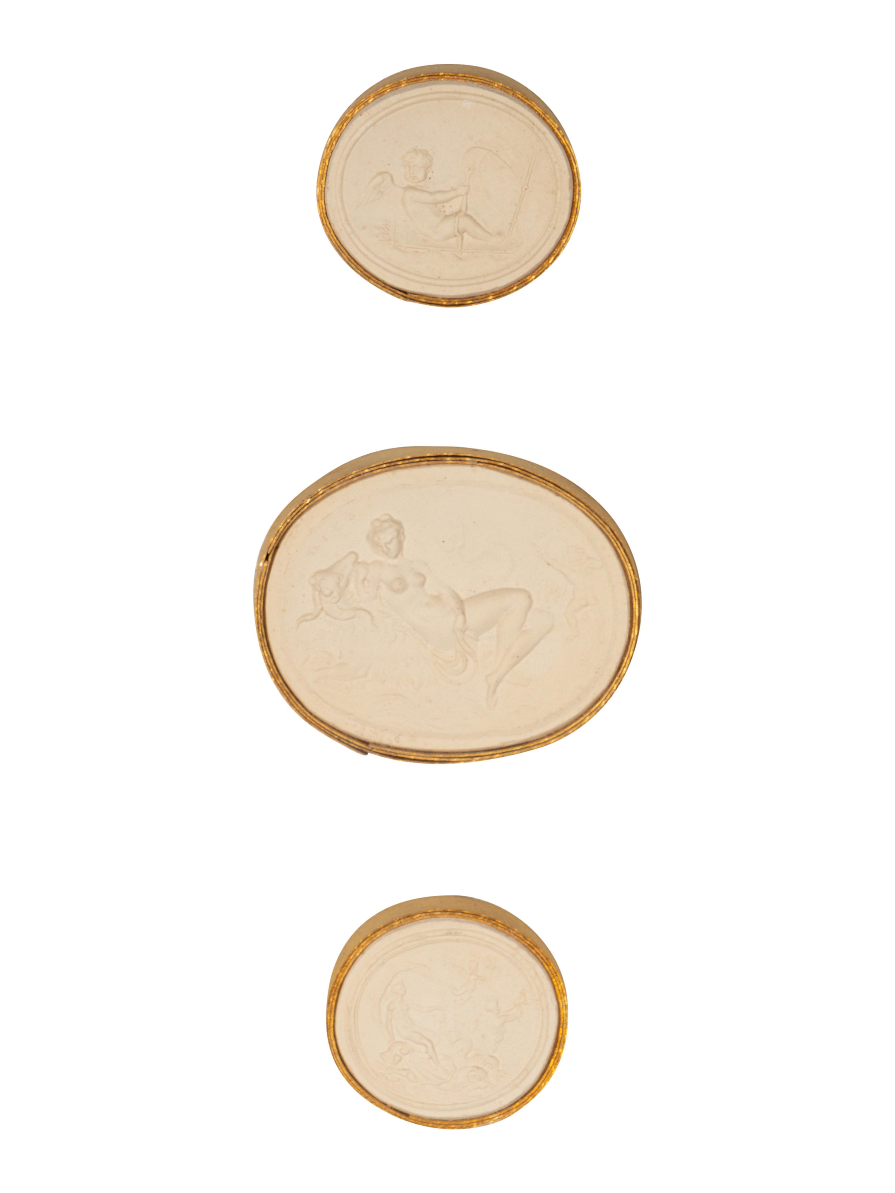 Sixteen Framed Groups of Grand Tour Plaster Intaglios