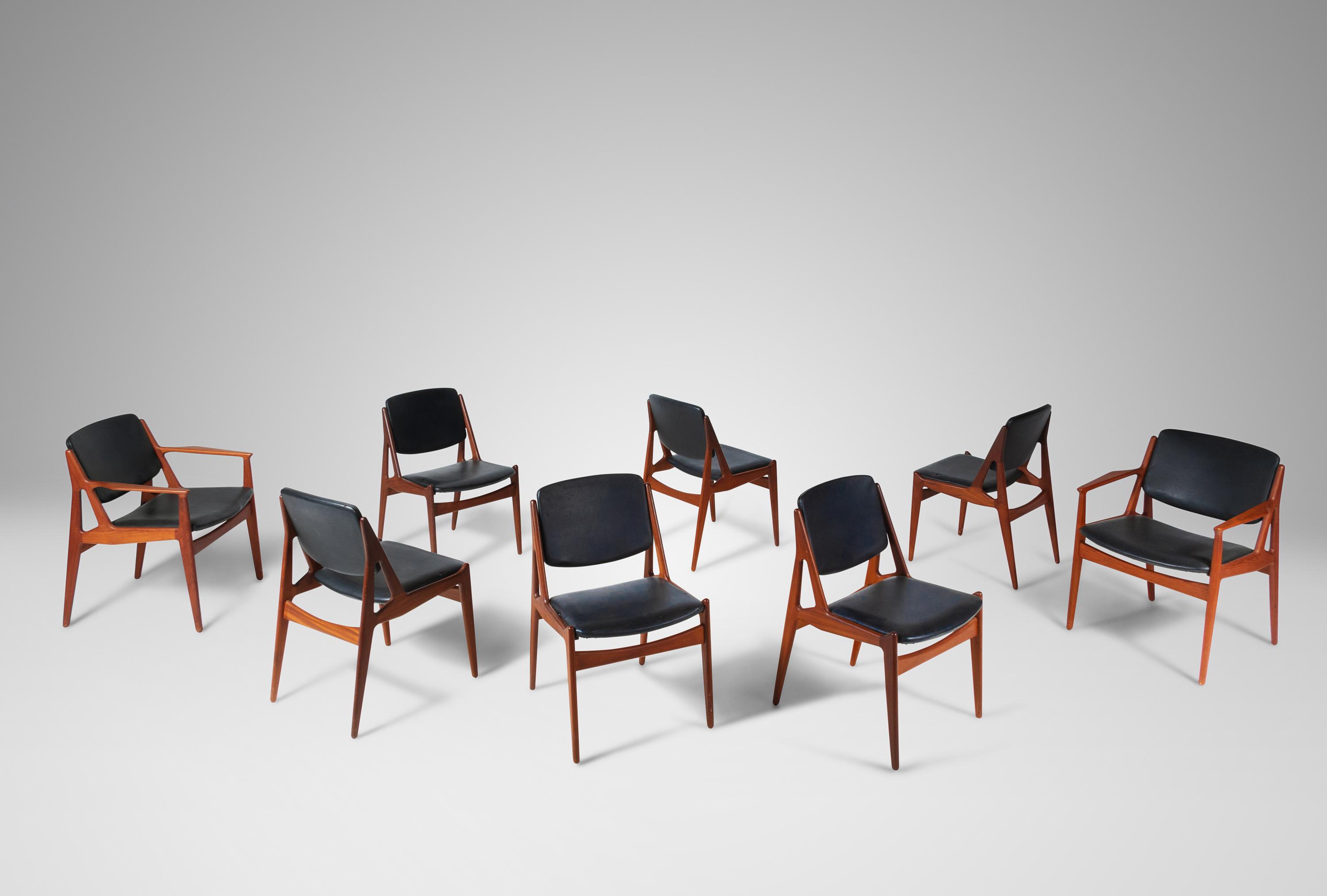 Set of Eight Ellen Dining Chairs Vamo Møbelfabrik, Denmark