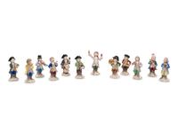 A German Porcelain Twelve-Piece Monkey Band