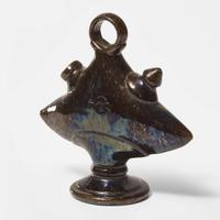 George Ohr (American, 1857-1918) Jug in Mottled Brown and Olive Glaze, Biloxi, Mississippi, USA, circa 1895-1896