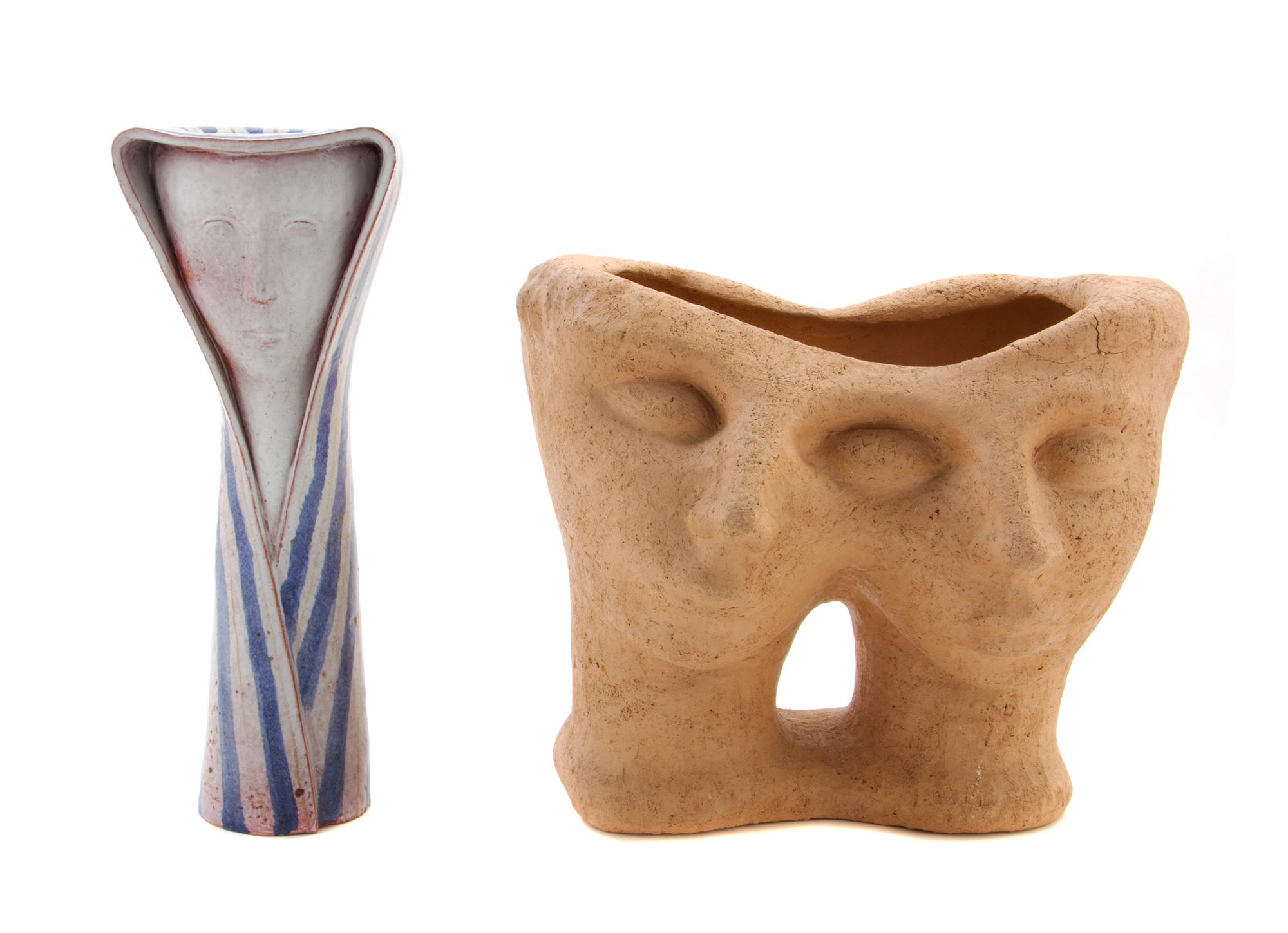 Gerd Utescher, (German, 1912-1983), Vessels, circa 1950s (two works)