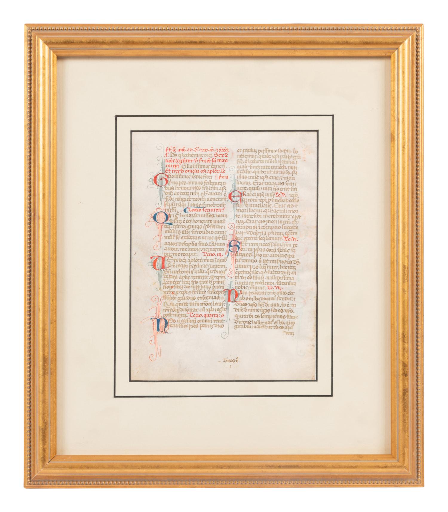 A Group of Six Hand Colored Illuminated Manuscripts