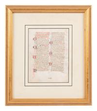 A Group of Six Hand Colored Illuminated Manuscripts