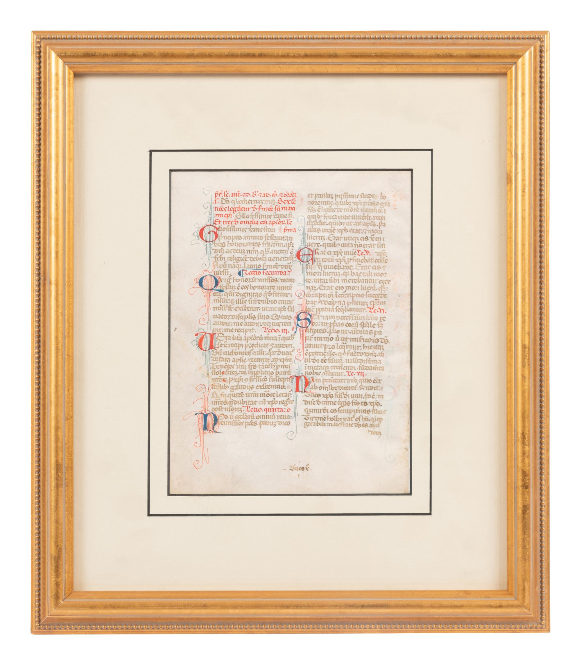 A Group of Six Hand Colored Illuminated Manuscripts