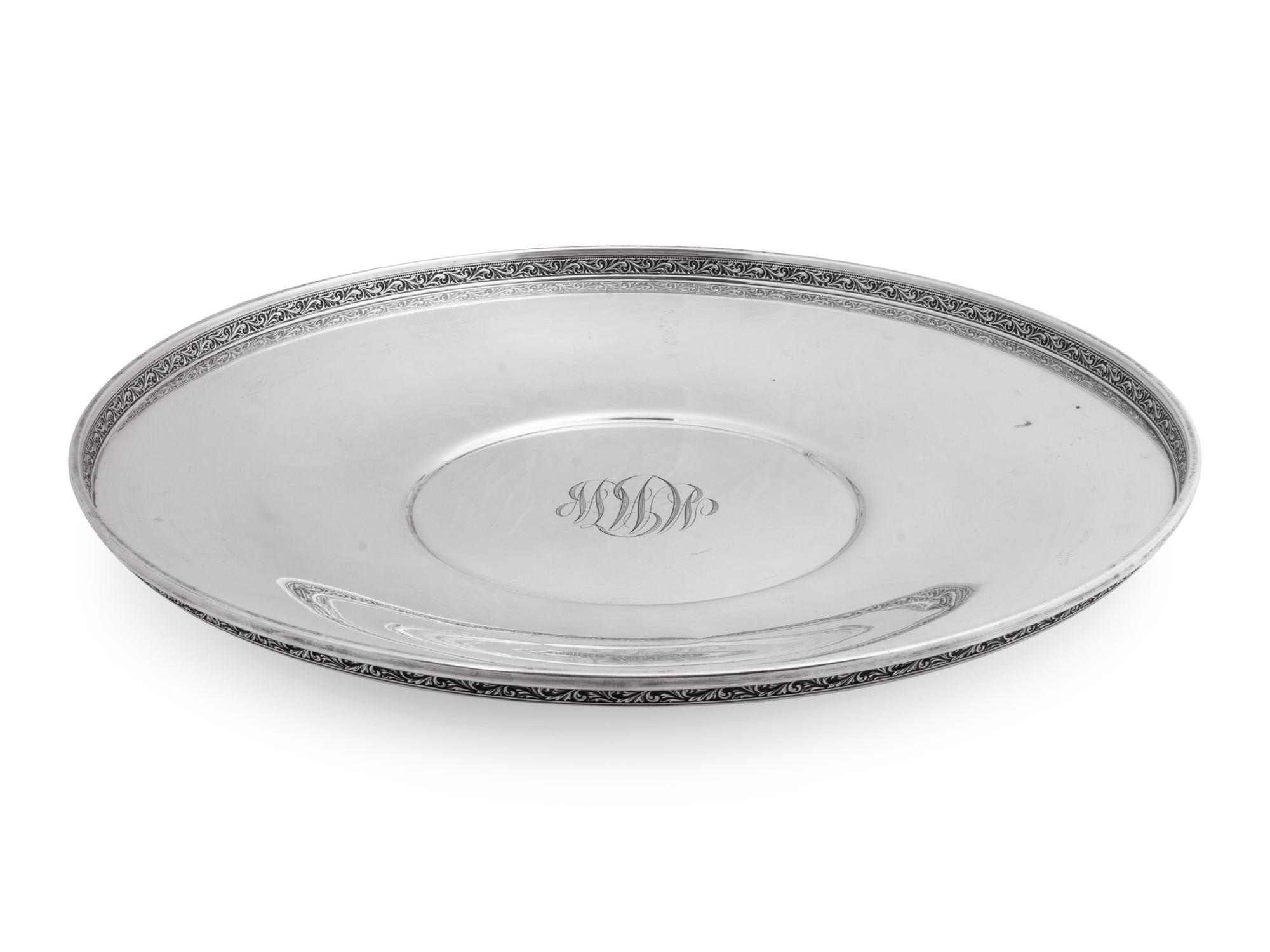 A Monogrammed Silver Tray