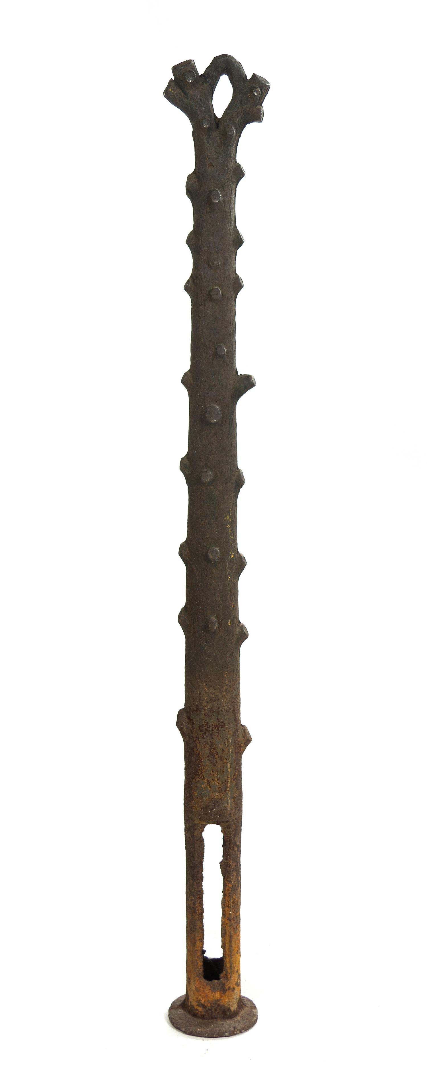 A Cast Iron Hitching Post, Height 66 inches.
