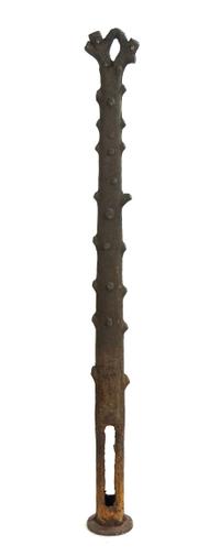 A Cast Iron Hitching Post, Height 66 inches.