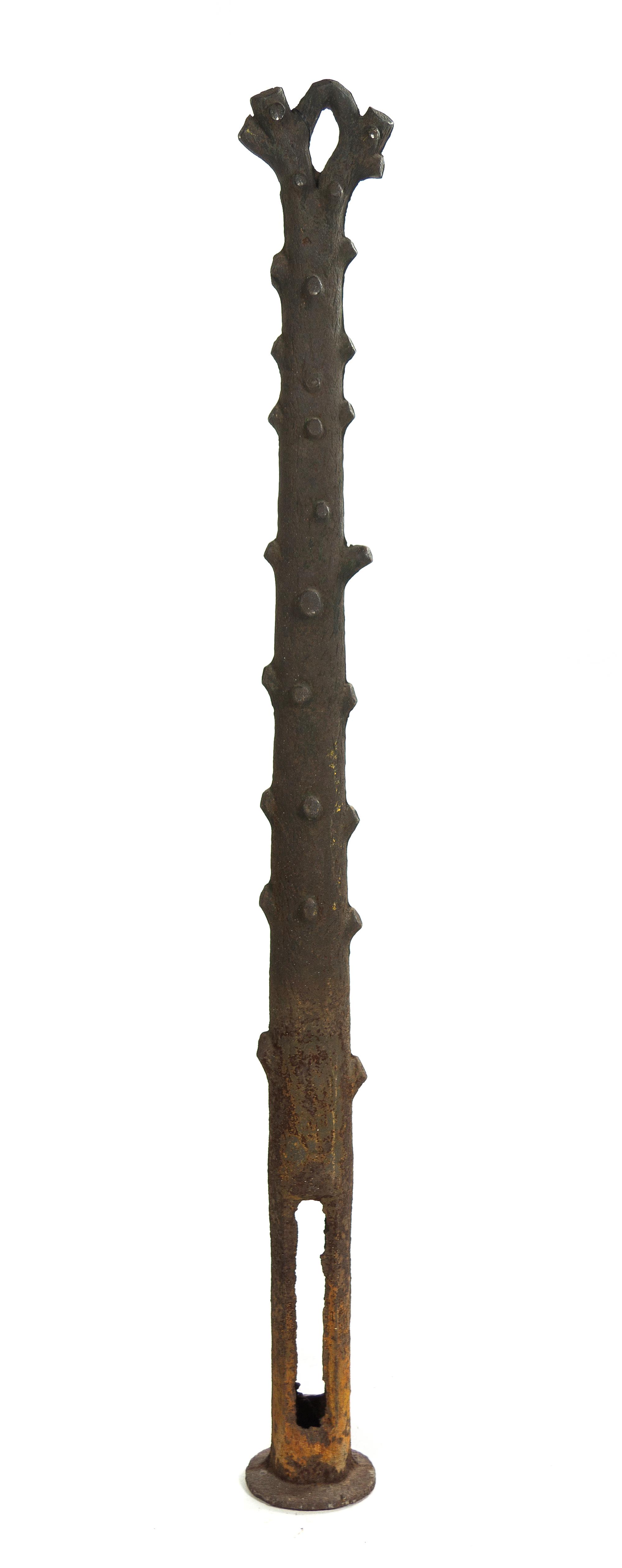 A Cast Iron Hitching Post, Height 66 inches.