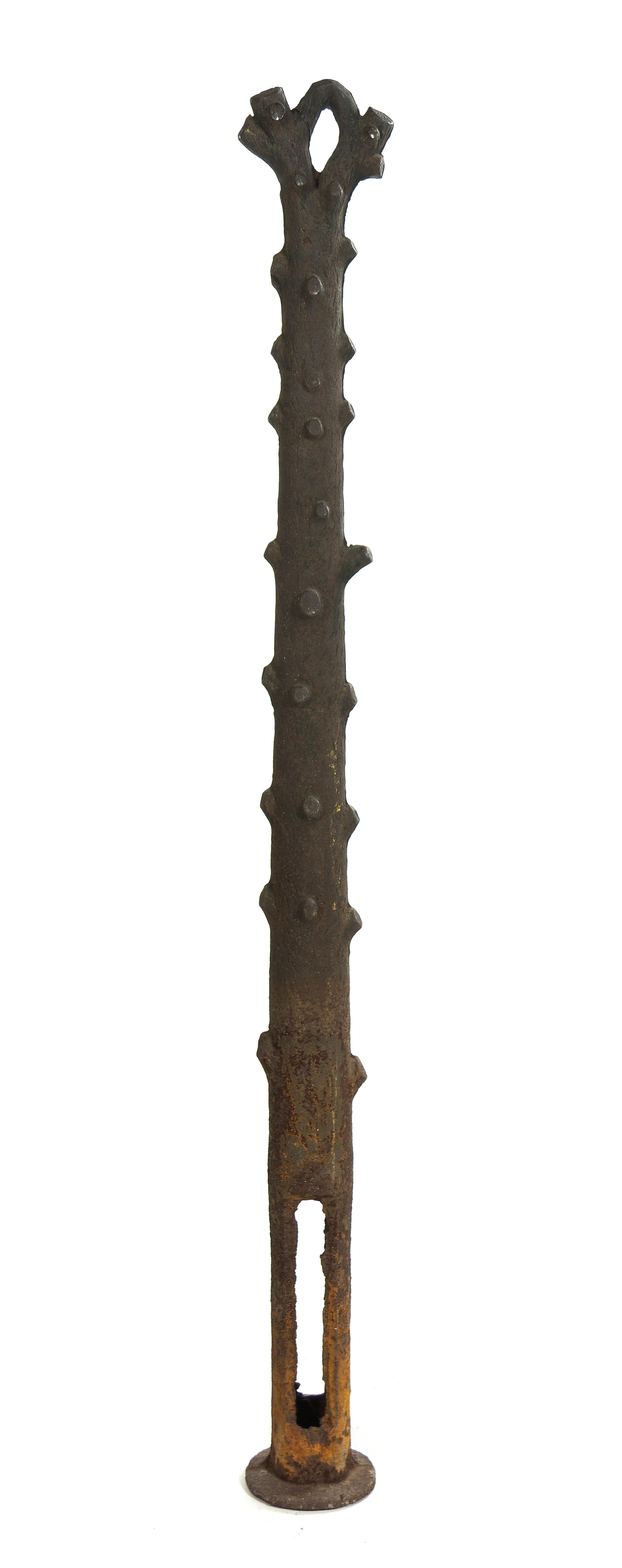 A Cast Iron Hitching Post, Height 66 inches.