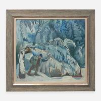 Carl Sprinchorn (American, 1887-1971) The Blue Ice Forest
