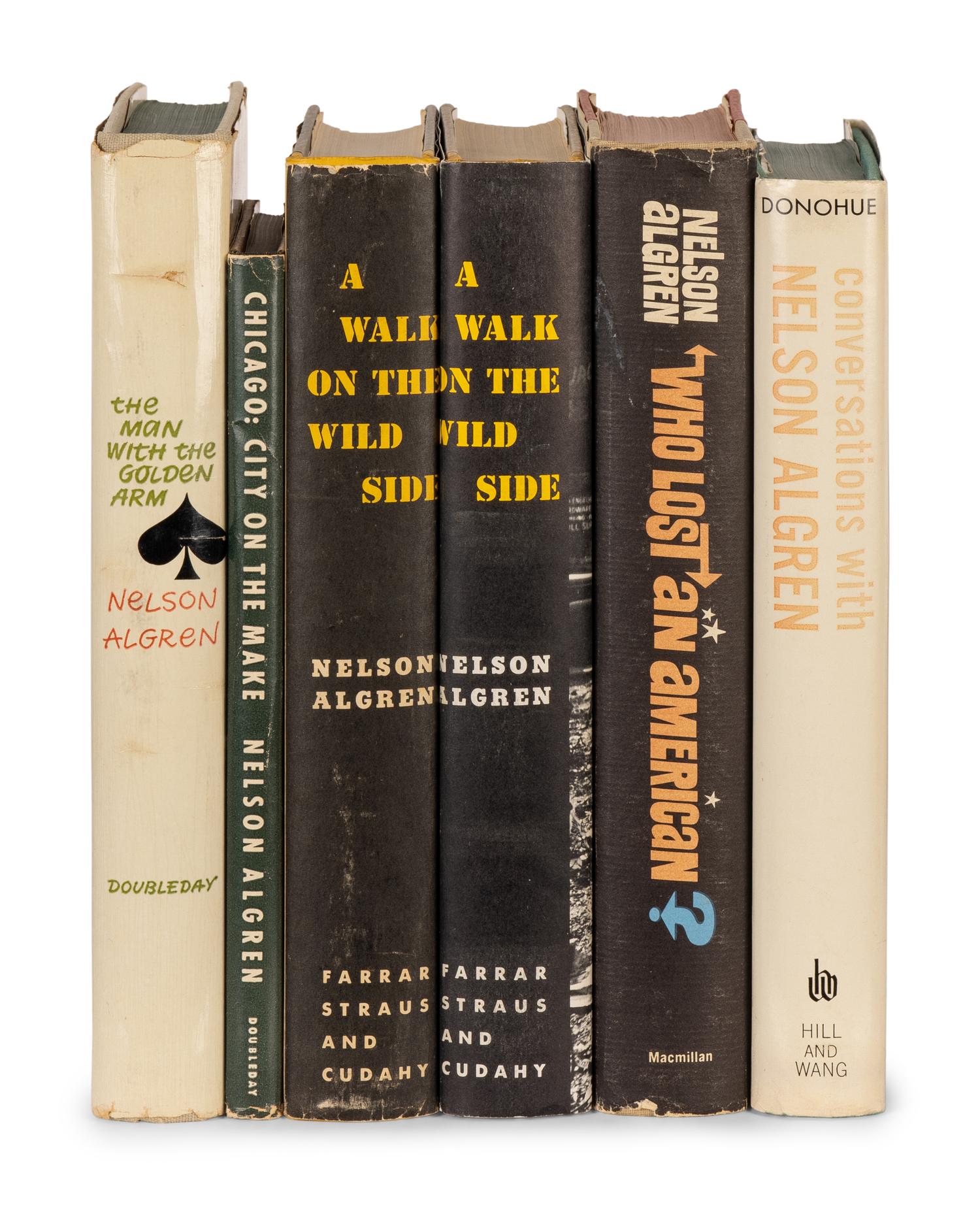 ALGREN, Nelson (1909-1981). A group of 6 works by or about Algren, comprising: