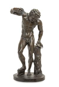 An American Bronze Figure, AFTER THE ANTIQUE, Height 22 inches. — AFTER THE ANTIQUE,