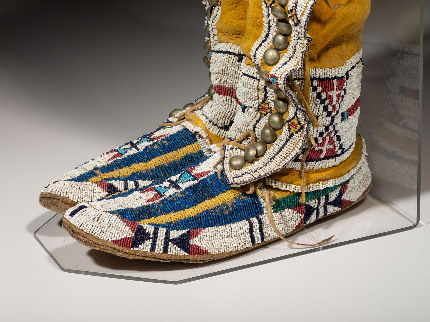 Cheyenne Beaded Leggings and Moccasins
