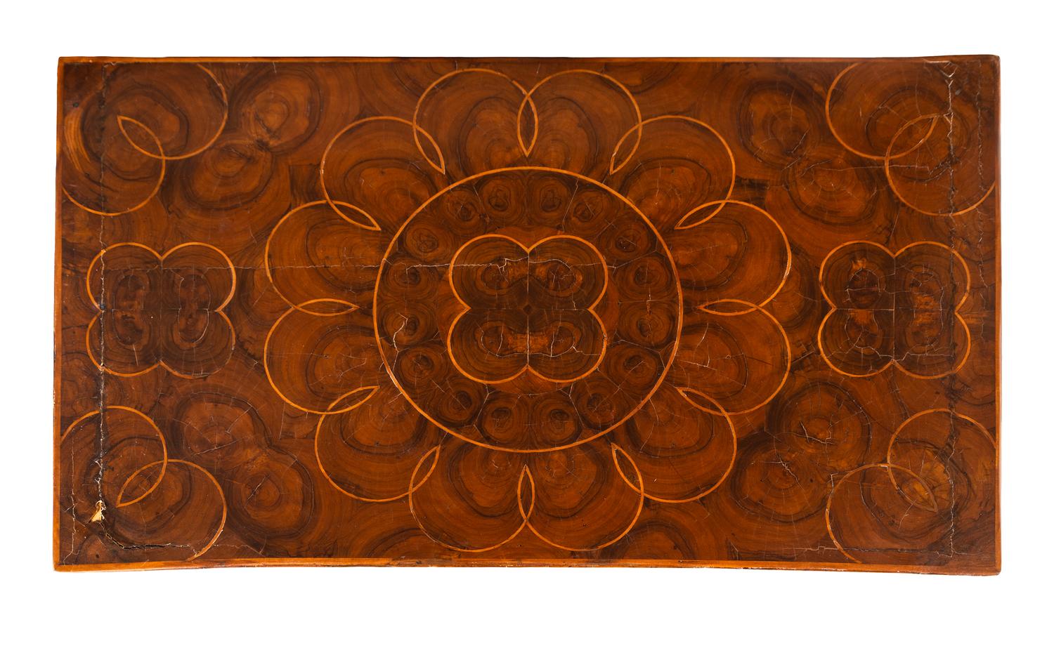 A William and Mary Oyster Walnut Chest of Drawers