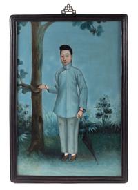 Two Painted Portraits on Board 25 1/2 x 17 1/4 inches. — LATE 19TH CENTURY