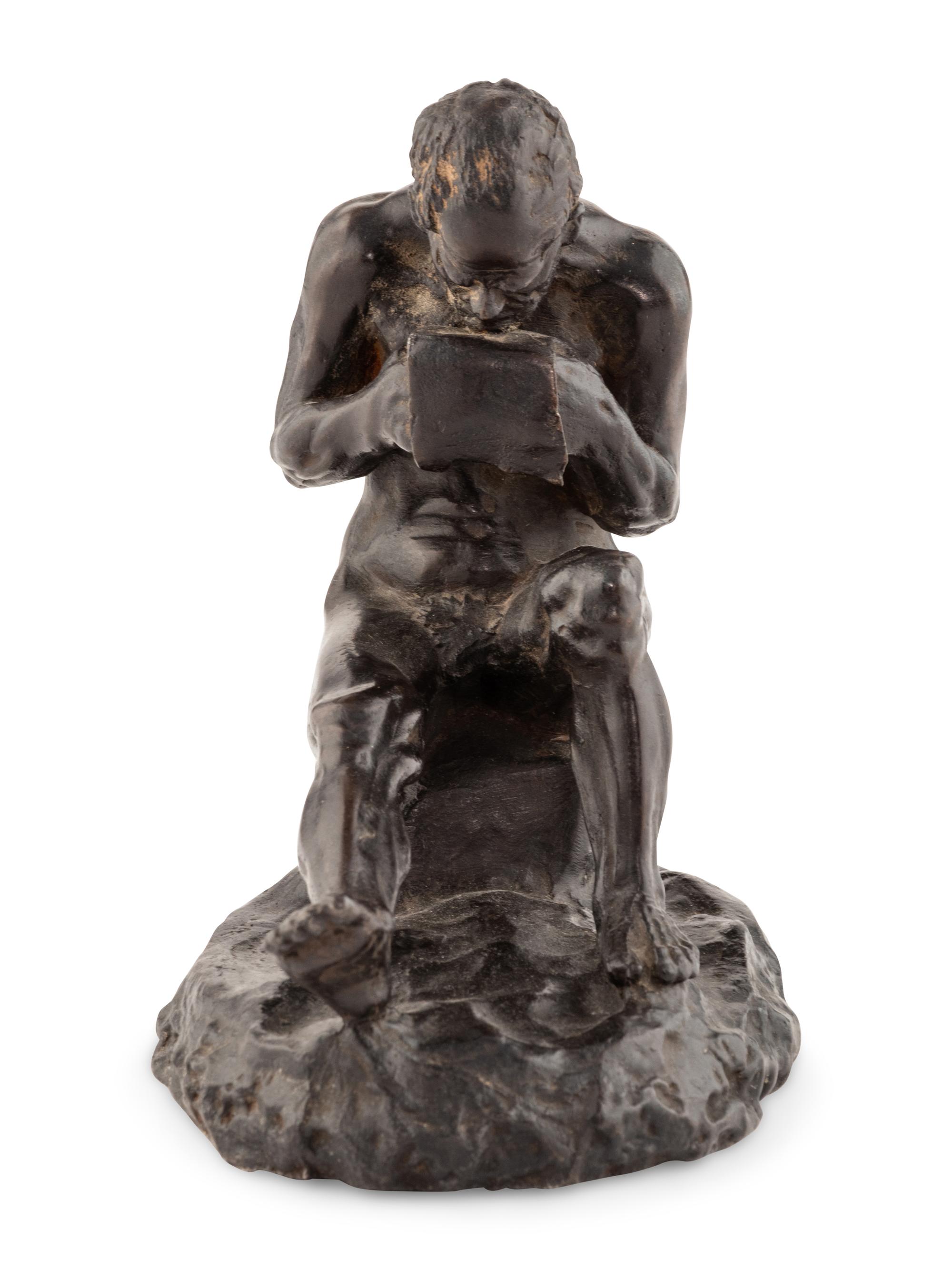 A French Bronze of a Seated Male Figure