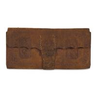 [War of 1812] Tooled Leather Wallet, Purportedly Once Belonging to Commodore James Biddle