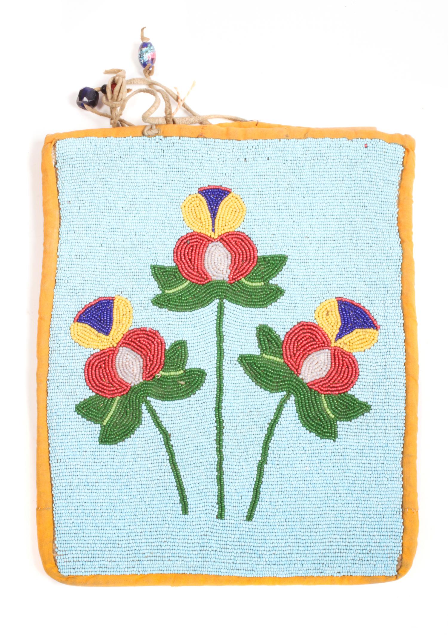 Plateau Beaded Flat Bag Height 10 x width 8 inches — 2nd Quarter 20th Century