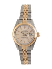 ROLEX, REF. 69173 STAINLESS STEEL AND 18K YELLOW GOLD 'OYSTER PERPETUAL DATEJUST' WRISTWATCH, CIRCA 1989
