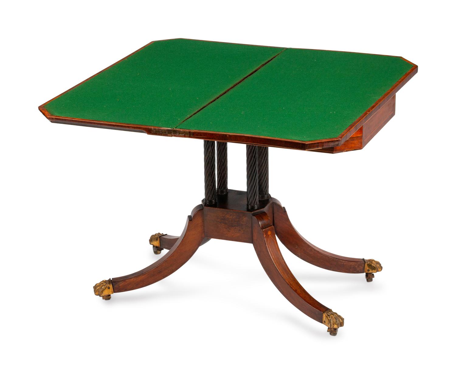 A Regency Inlaid Mahogany Card Table — EARLY 19TH CENTURY
