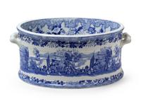 A Transfer-Decorated Ceramic Basin