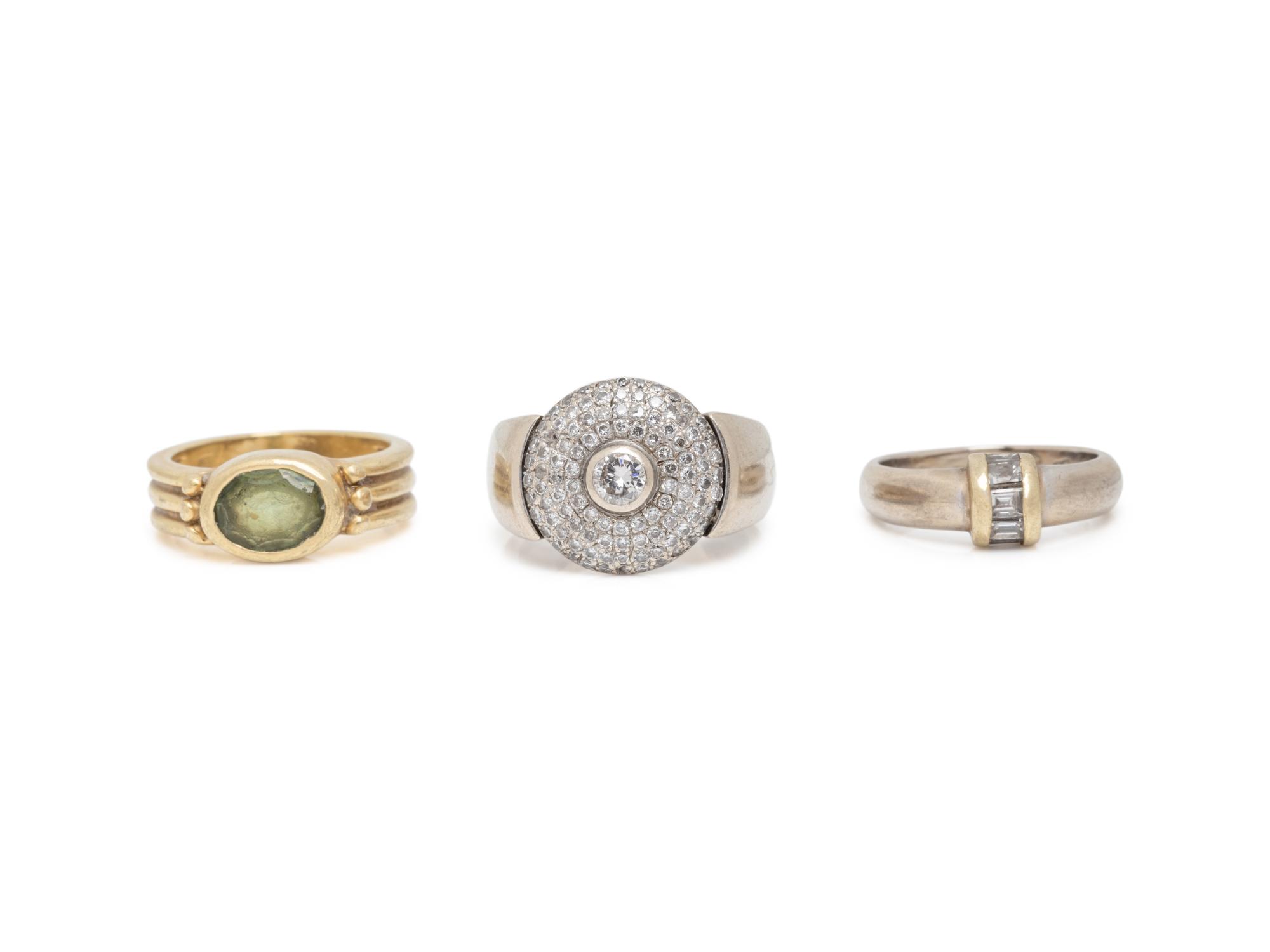 COLLECTION OF GOLD AND GEMSTONE RINGS