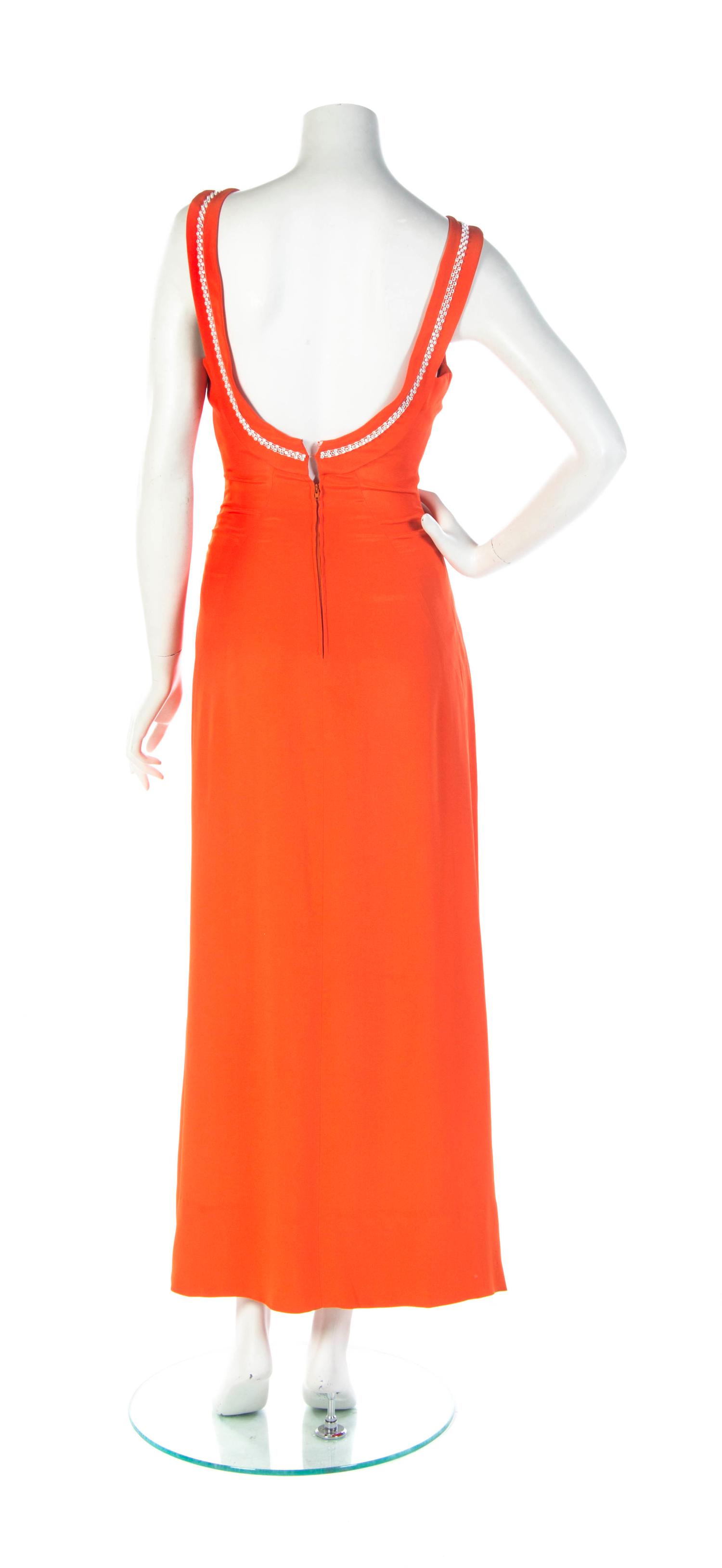 An Estevez Orange Gown,