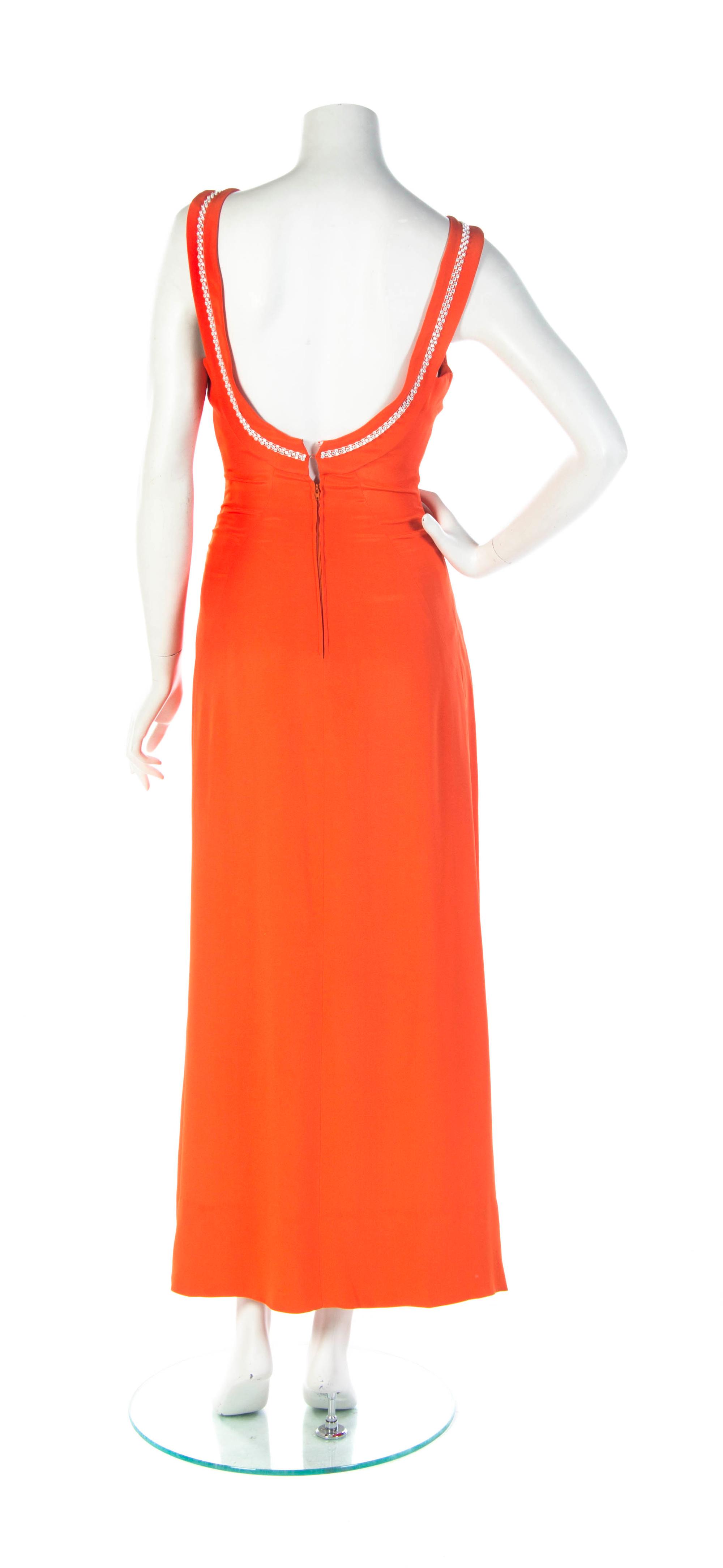 An Estevez Orange Gown,